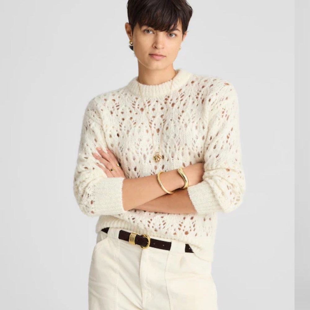 Madewell Pointelle Crewneck Sweater